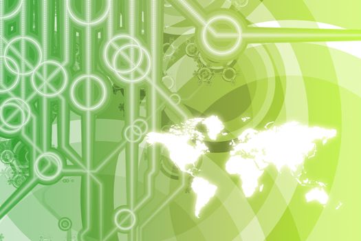 Global Business Color Technology Abstract in Colors