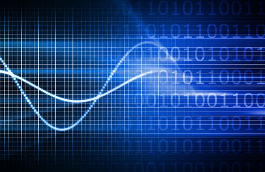 Blue Virtual Business Analysis with Graph Chart