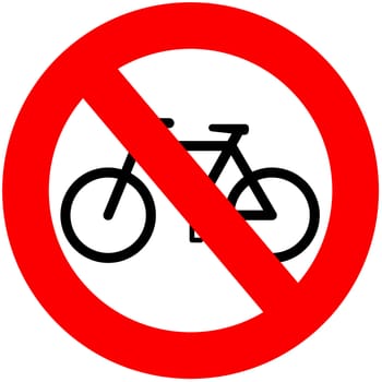 No bicycles sign