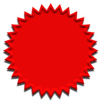 Red seal isolated in white