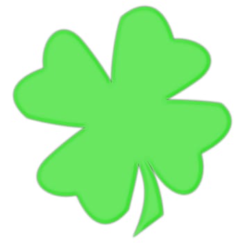 Shamrock isolated in white