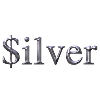 Silver value concept isolated in white