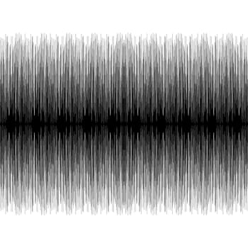 Sound wave isolated in white