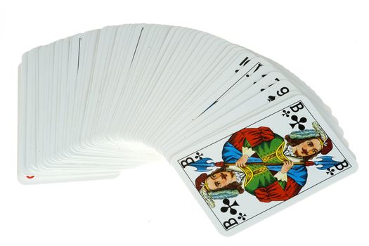 a row of all the playcards