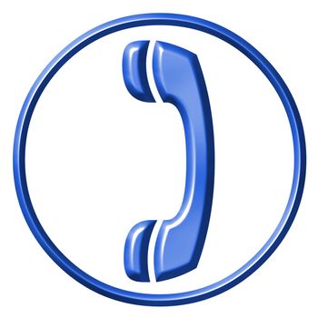 Telephone sign isolated in white