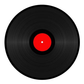 Vinyl record isolated in white