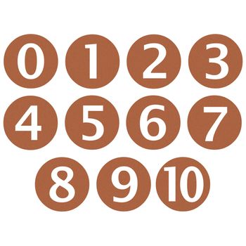 Wooden framed numbers collection