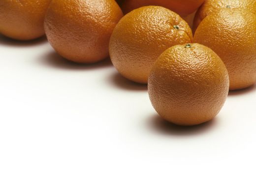 California oranges on a white surface