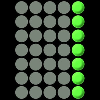 Electronic Ddsplay number 1 isolated in black