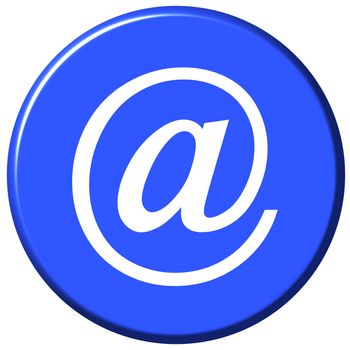 E-mail button isolated in white