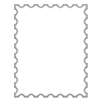 Empty stamp isolated in white
