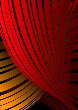 Red based background with flowing lines and copy space