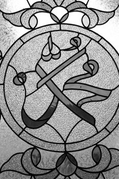 arabic stained glass design that commonly found in masjid building