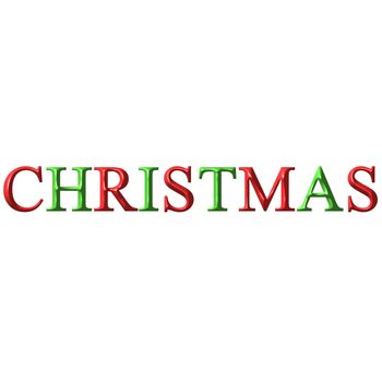 3d christmas Logo isolated in white