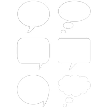 3d comic speech bubbles isolated in white