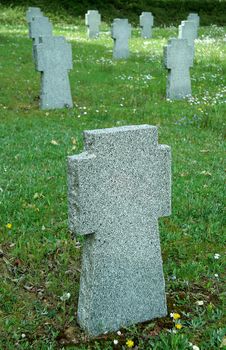 empty stone tombstones, they belong to german soldiers fallen in slovakia