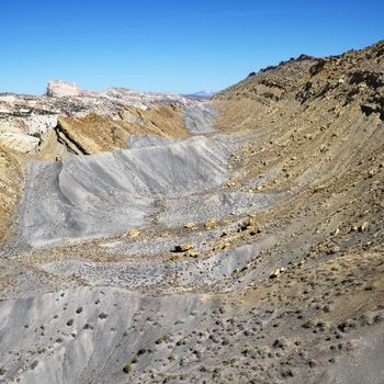 Rocky landscape in desert of Cottonwood Canyon, Utah.