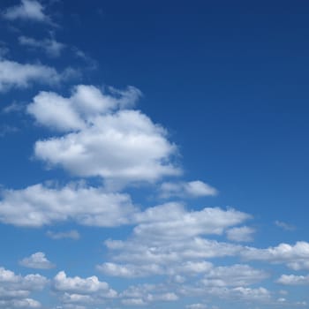 Clouds in blue sky.