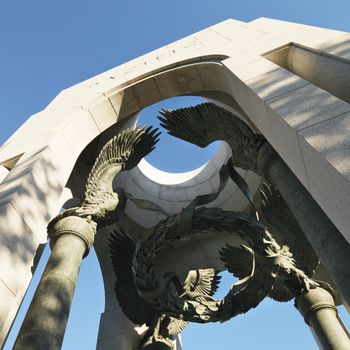 World War II Memorial in Washington, D.C., USA.