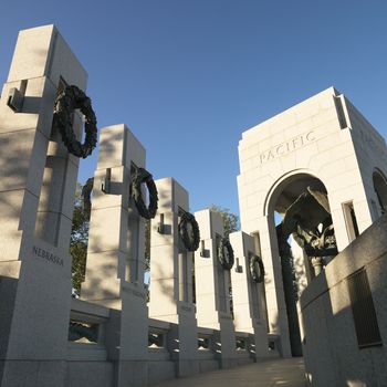 World War II Memorial in Washington, D.C., USA.