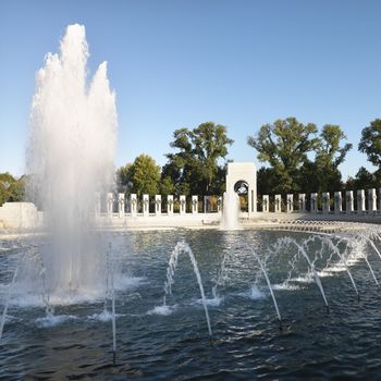 World War II Memorial in Washington, DC, USA.