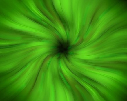 A green swirling vortex with a dark center