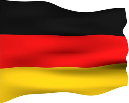 3d flag of Germany isolated in white