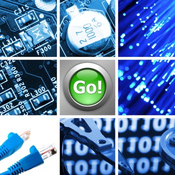 collage or collection of computer internet technolofy images