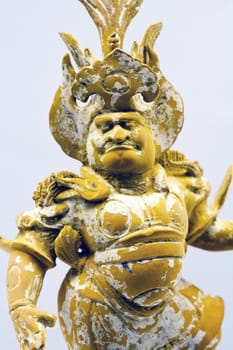 It is a close shot of Buddha.