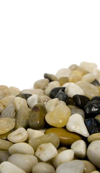 colorful pebble stones with copy space