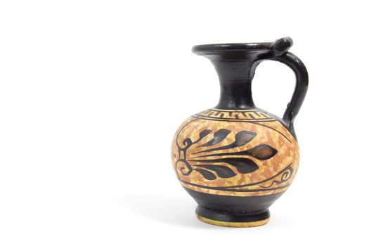 ancient greek vase, isolated on white background