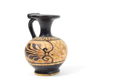 ancient greek vase, isolated on white background