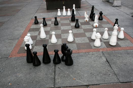 chess game on the streets