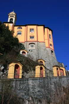 stations of the cross leading up the Madonna del Sasso in Locarno, Switzerland