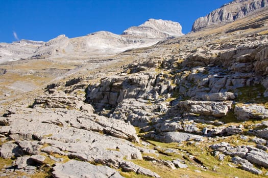 Ordesa National Park in Spain view on monte Perdido.