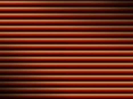Red horizontal tube pipe background dramatically lit on a diagonal