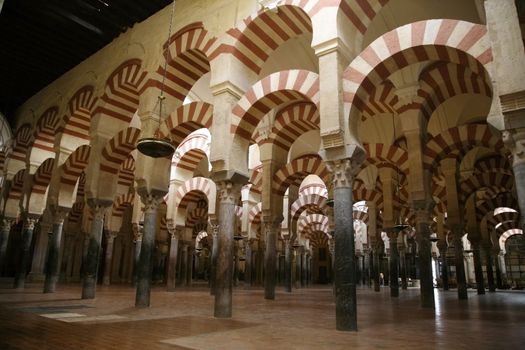 interior archs in the cordoba's mosque