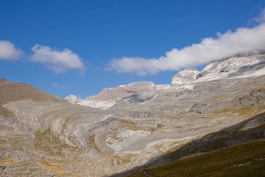 View on Monte Perdido. Ordesa National Park in Spain.