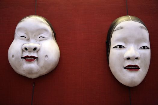 couples of oriental white masks