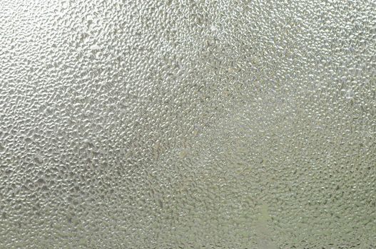 Water condensation on glass