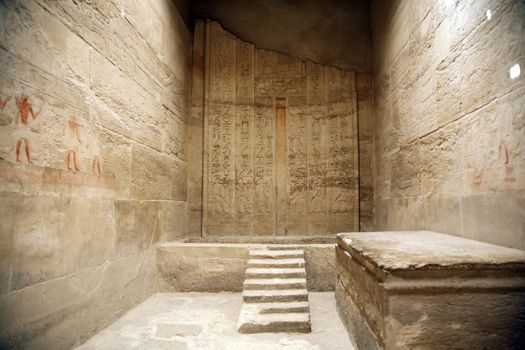 egyptian room inside an egyptian temple