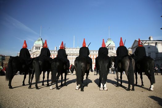 riding guards changing the guard in london