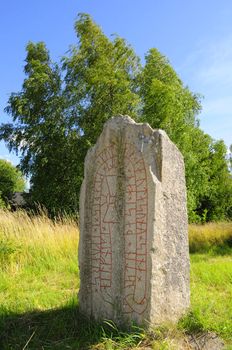 Ancient rune stone in Sweden