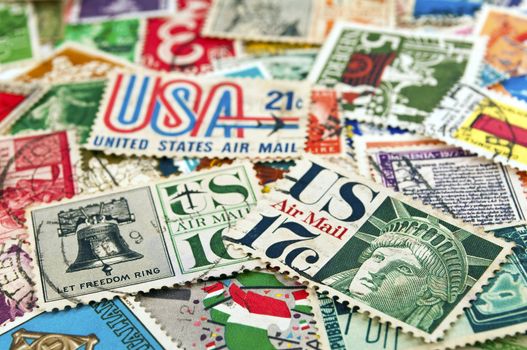 Vintage postage stamps from the USA and other countries around the world.
