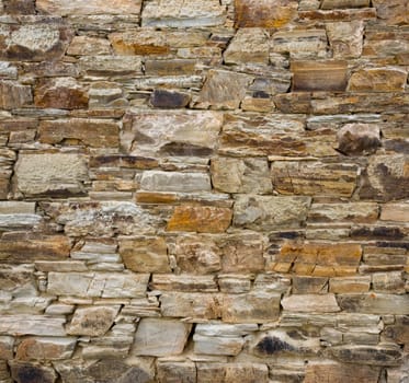 Stone wall of an old house in Galicia, Spain.
thickness of the wall is 70cm.