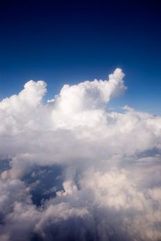 A dramatic cloudscape from the sky