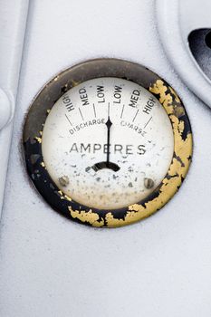 A retro steampunk style amp gauge