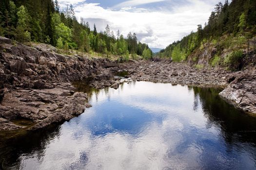 A dry river bed - environmental concern