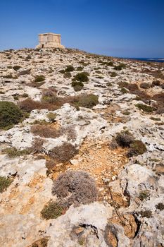 St marija tower on comino island, Malta