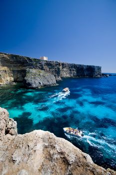 Saint Mary's bay at Comino island, malta